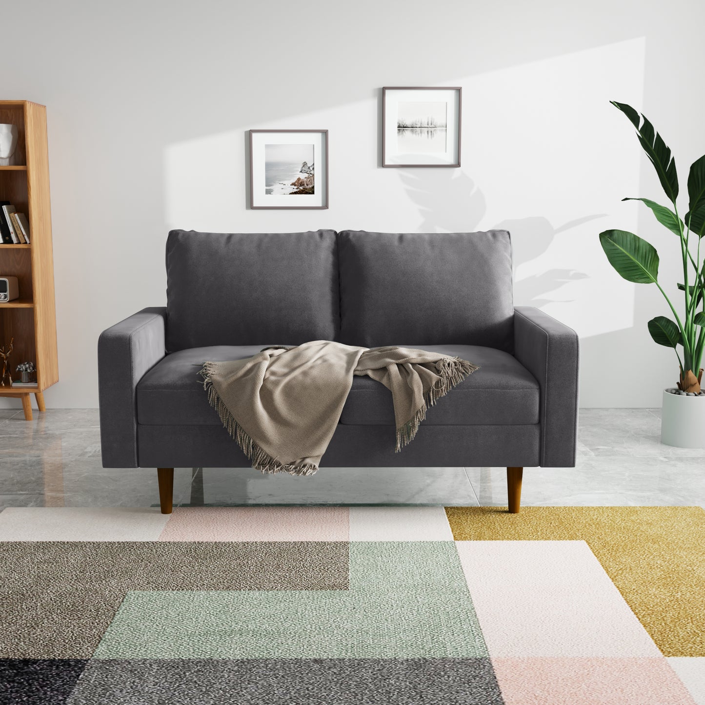 Silkir Grey 58" Sofa