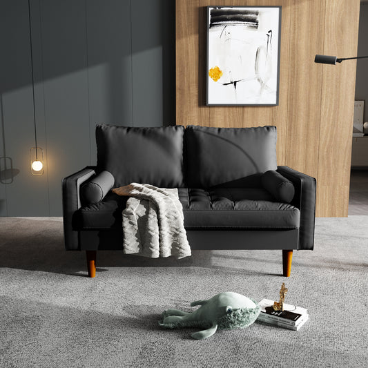 Silkir Black 58" Sofa