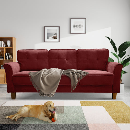 Silkir Dark Red 78" Sofa